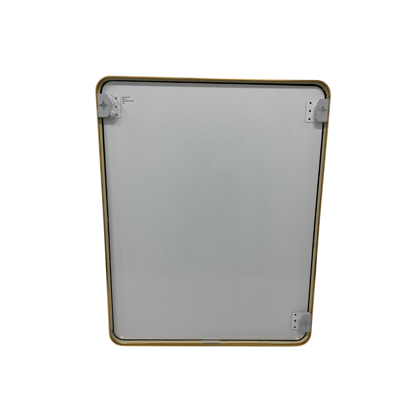Rounded Edge Wall Mirror – 100cm x 80cm Black / Gold Aluminium Frame
