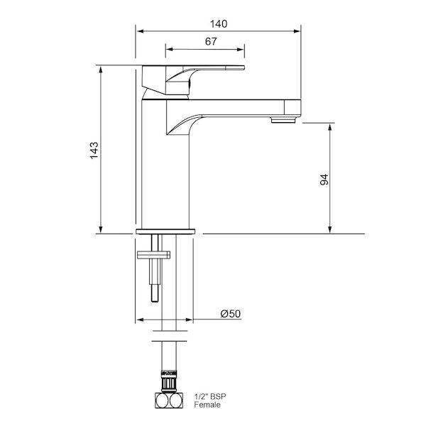 Methven Krome Basin Mixer - Lead Free