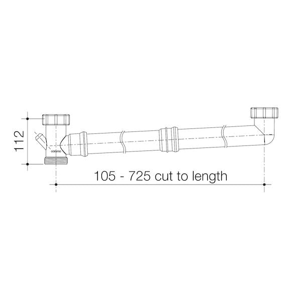 Caroma 50MM EXTENDED DOUBLE BOWL CONNECTOR