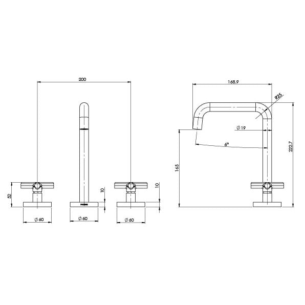 Phoenix Vivid Slimline Plus Basin Set – Lead Free