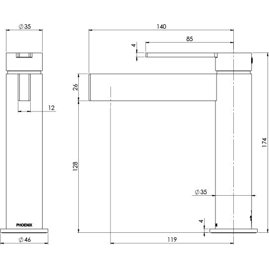 Phoenix Lexi MKII Basin Mixer