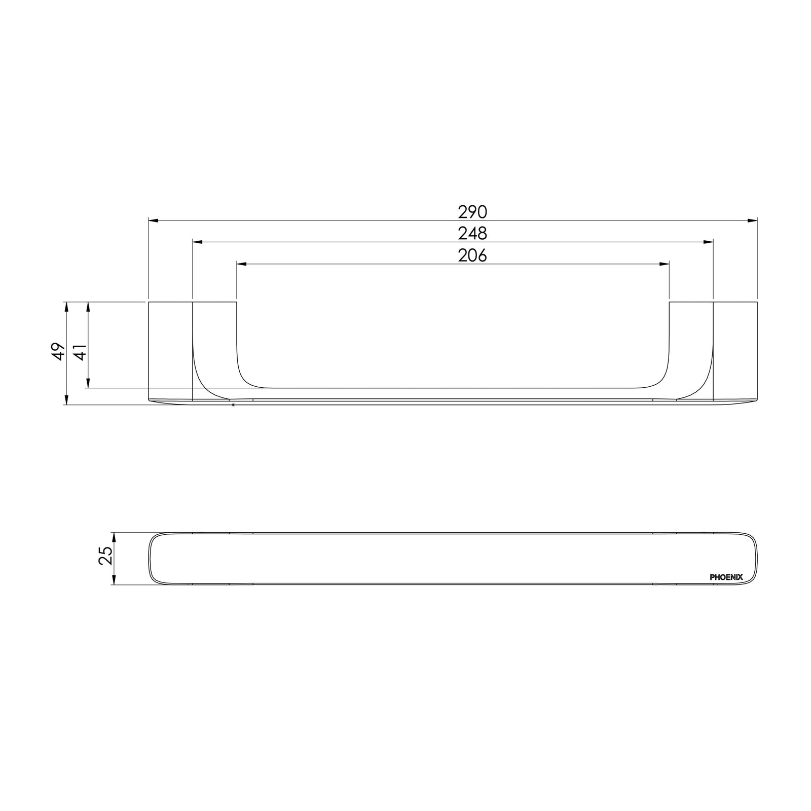 Phoenix Nuage Hand Towel Rail