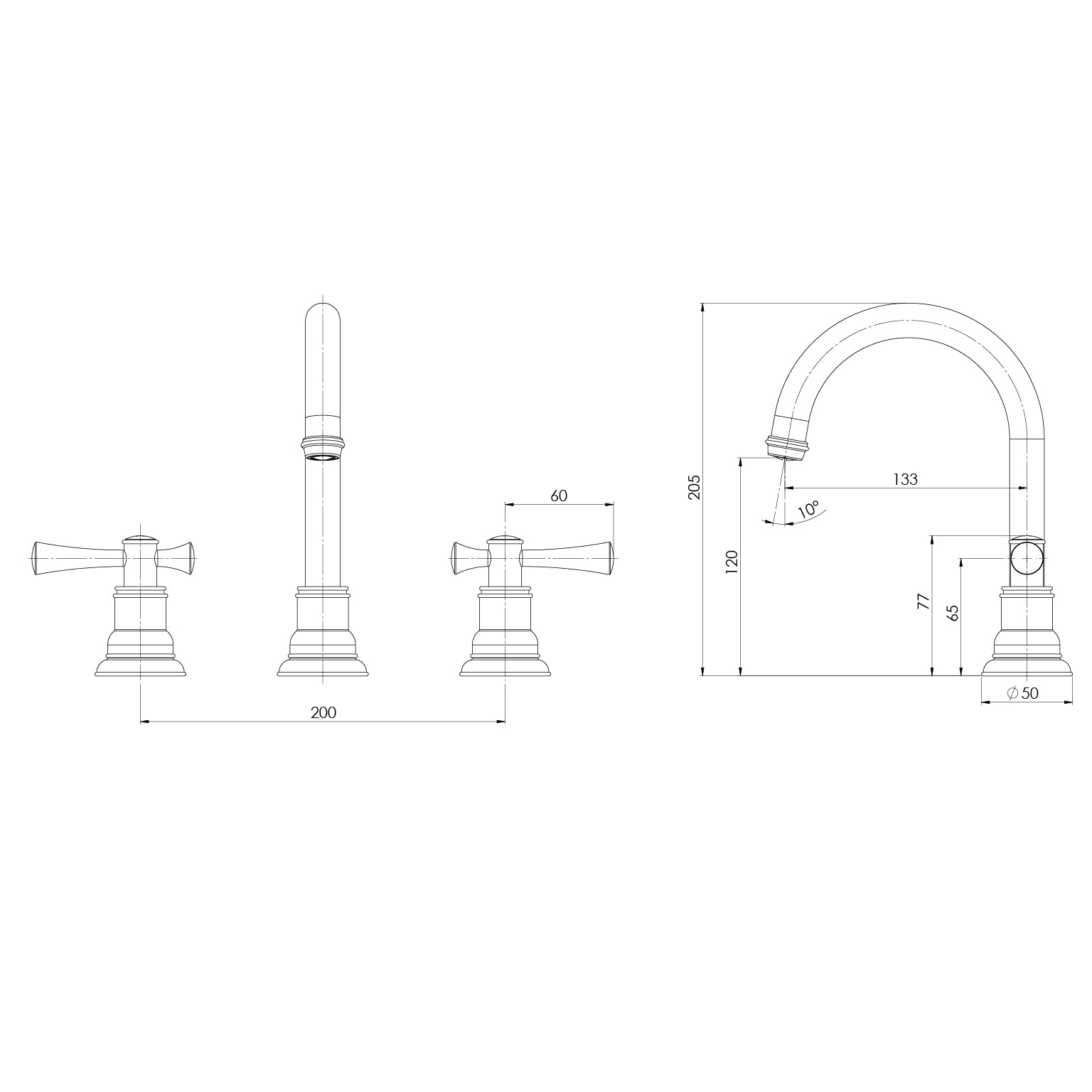 Phoenix Cromford Basin Set – Lead Free