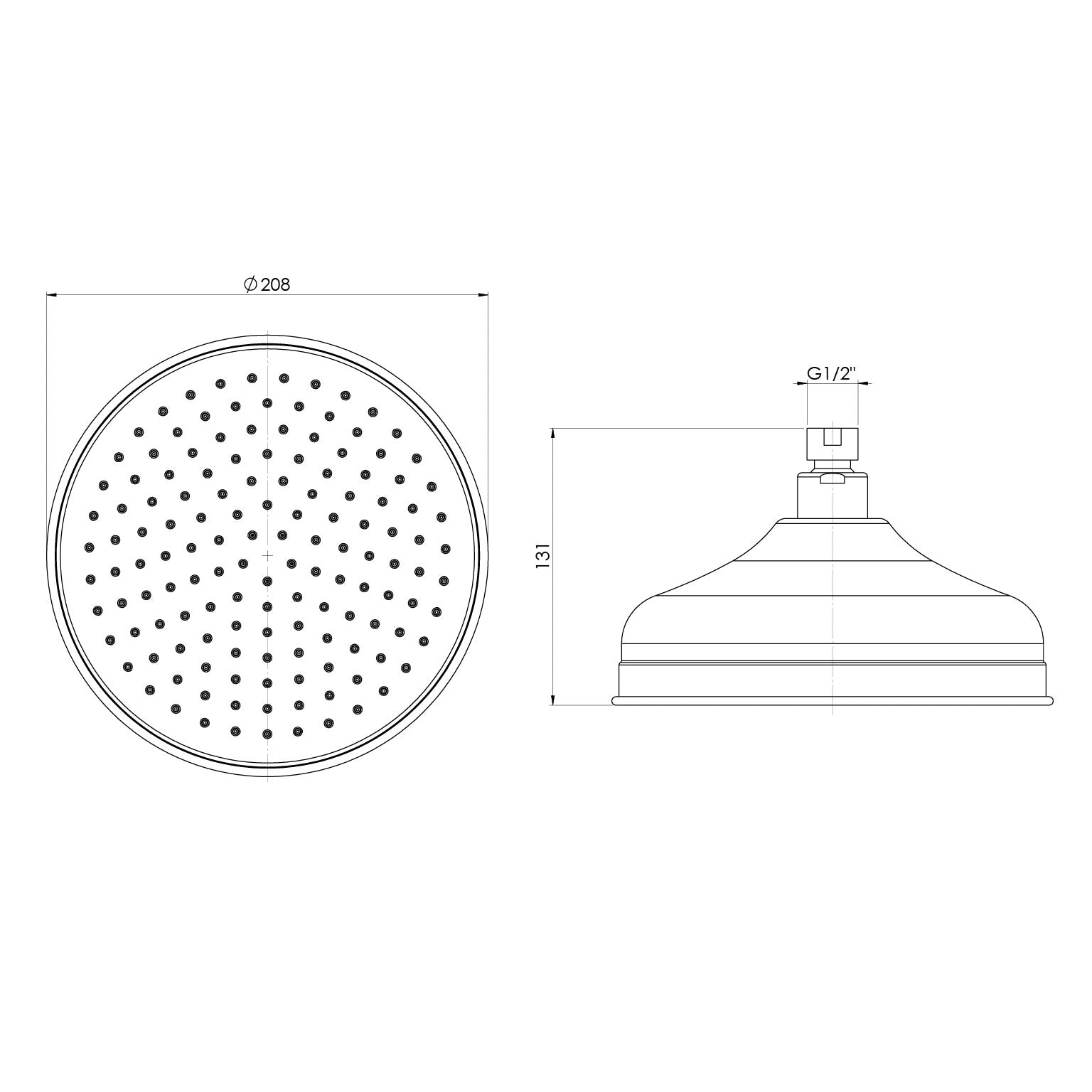 Phoenix Cromford Shower Rose 210mm