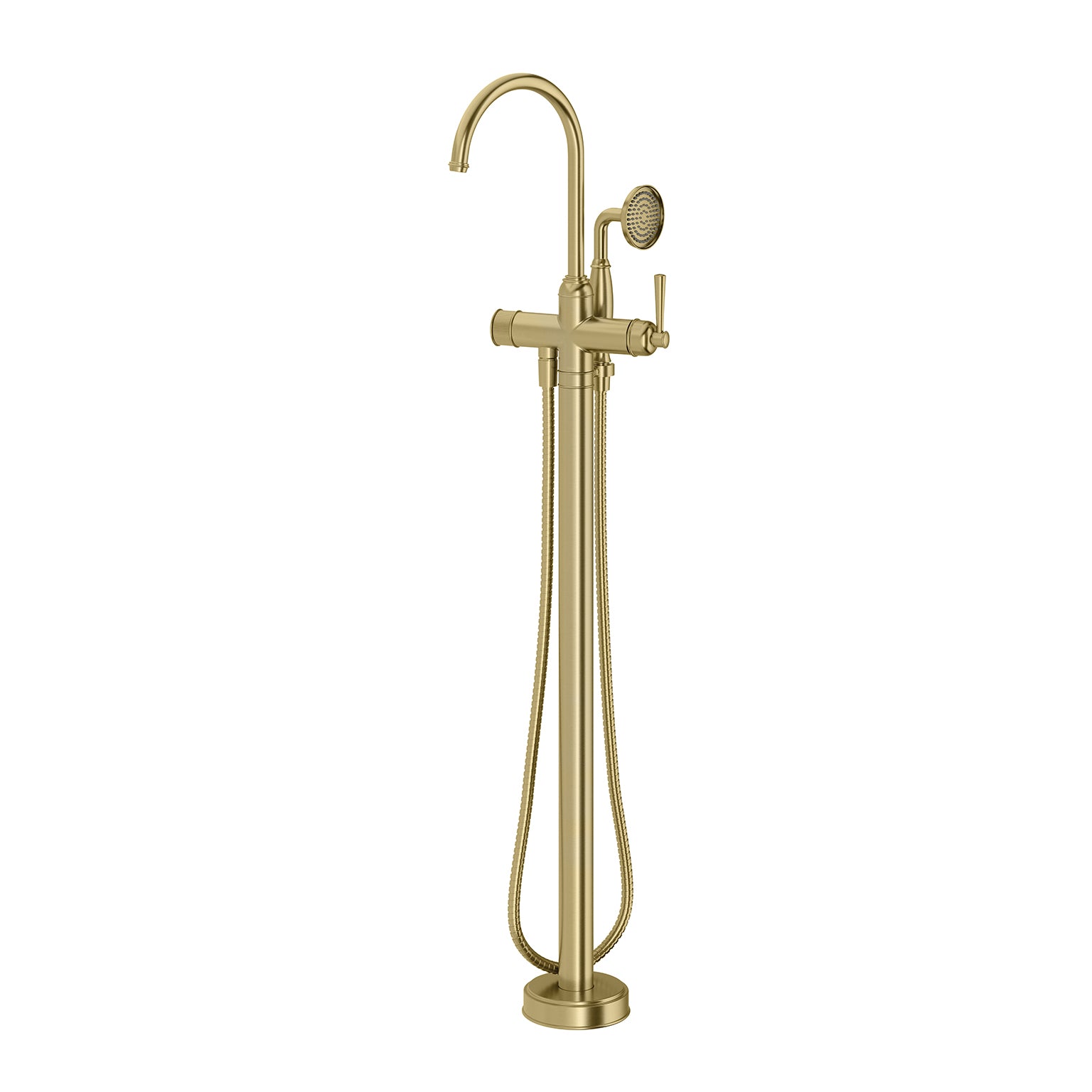Phoenix Cromford Floor Mounted Bath Mixer with Hand Shower