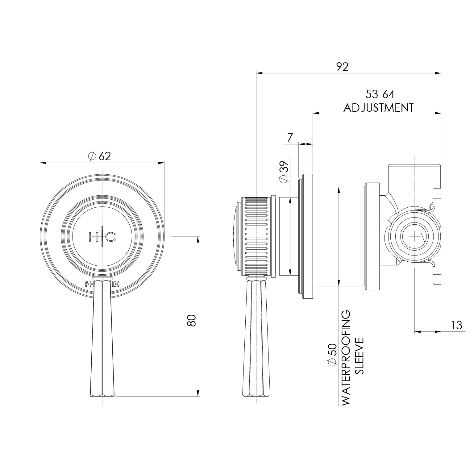Phoenix Wiltern SwitchMix Shower / Wall Mixer (Fit-Off Kit Only) – Lead Free
