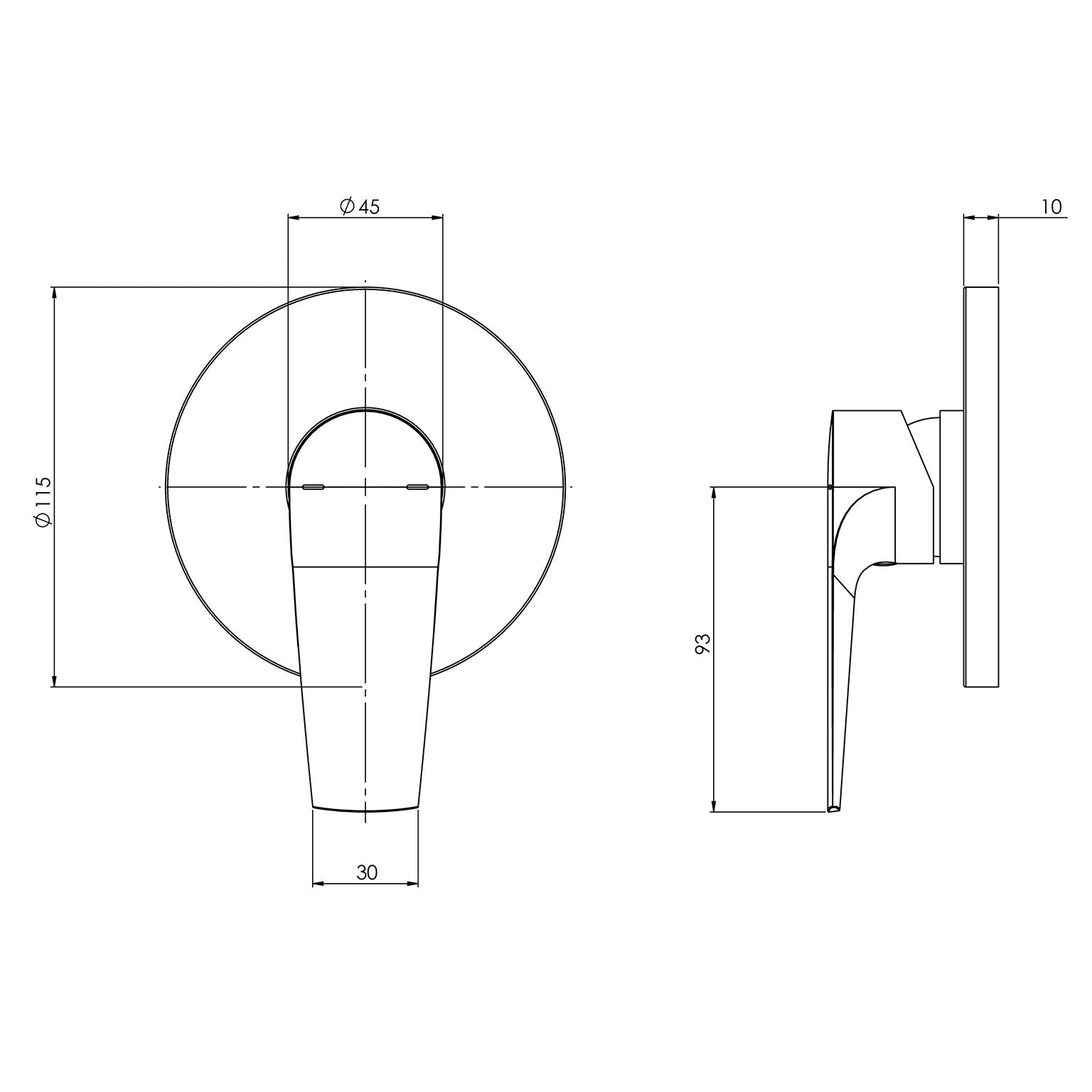 Phoenix Arlo Shower / Wall Mixer (Trim Kit Only)