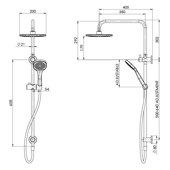 Phoenix Teva Twin Shower