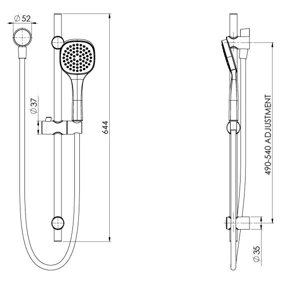 Phoenix Teva Rail Shower