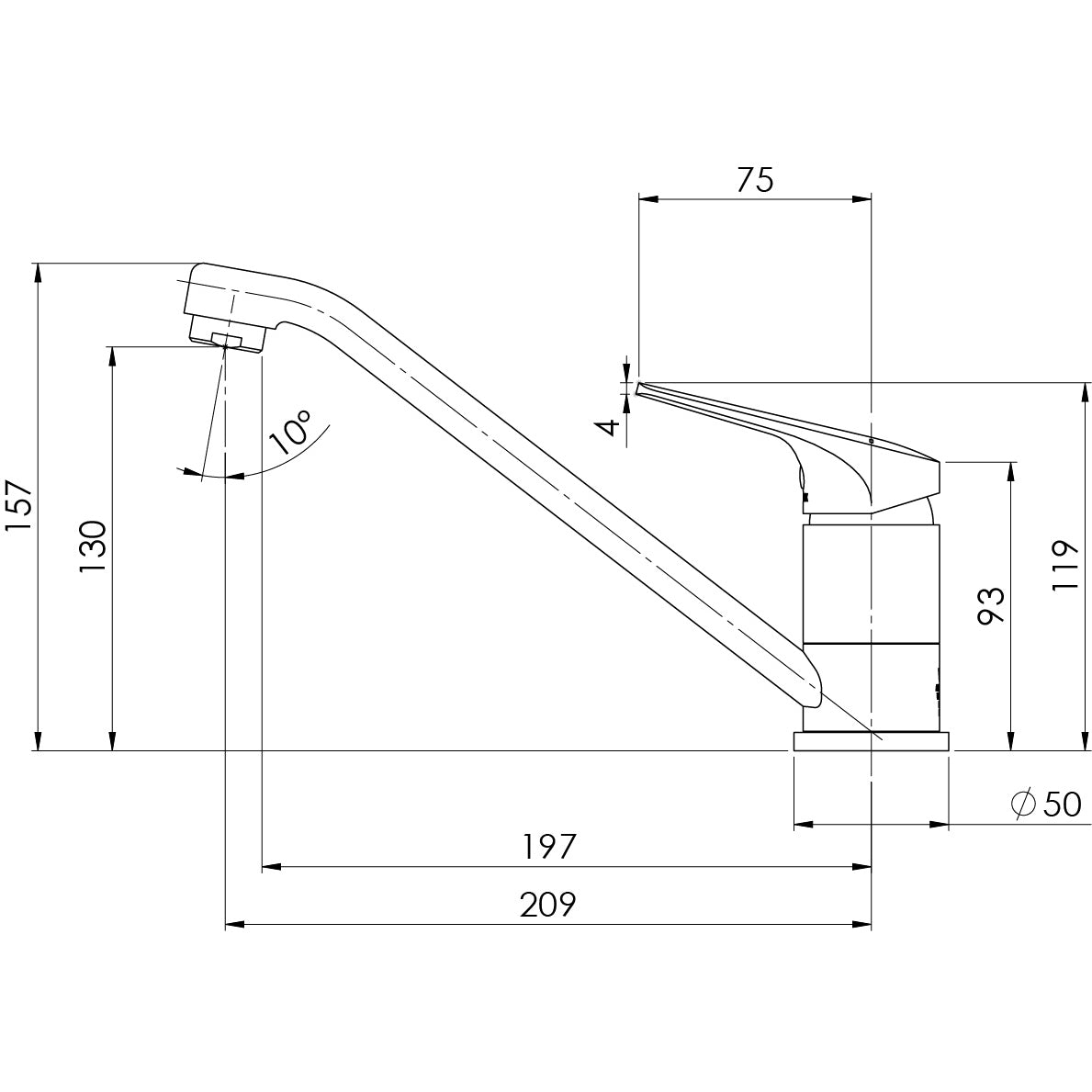 Phoenix Ivy MKII Swivel Sink Mixer – Lead Free