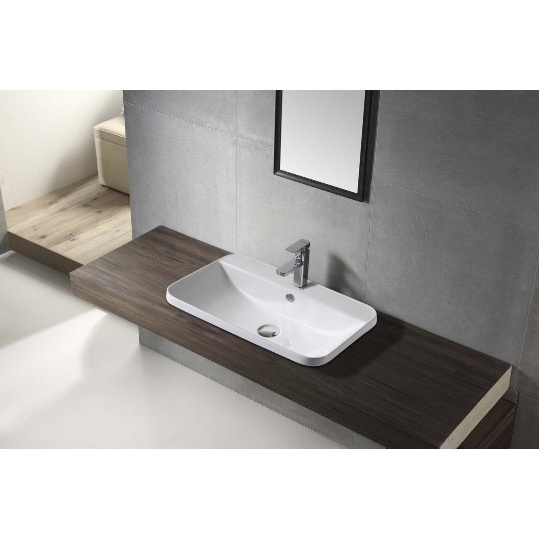 VENICE 500 Half Insert Basin WB 6040S - Blue Bathware