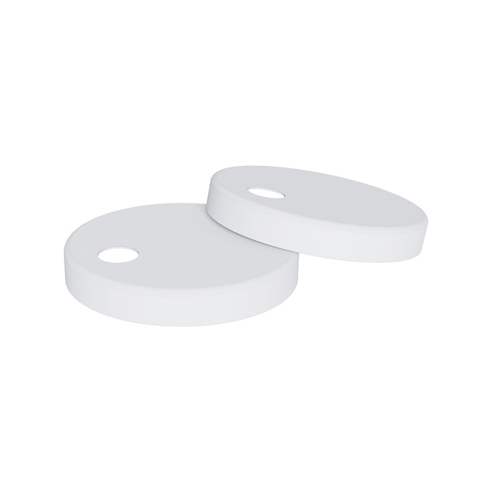 Matte White Seat Hinge Covers for Slim Seats
