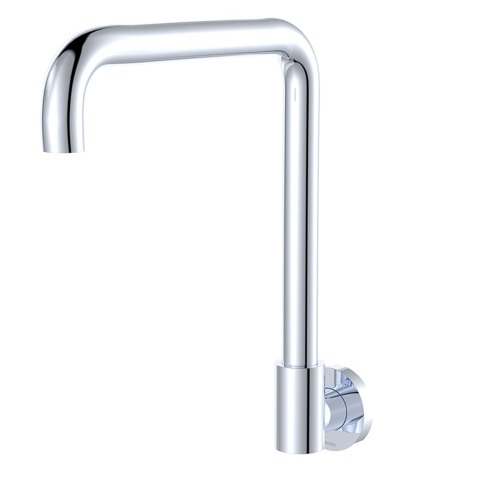 Fienza Kaya Squareline Wall Swivel Outlet Set - Chrome
