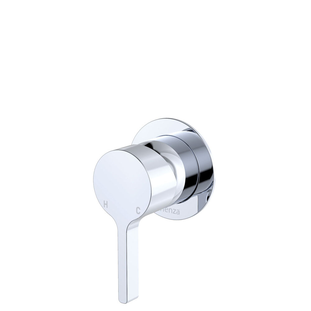 Sansa Wall Mixer, Small Round Plate - Chrome