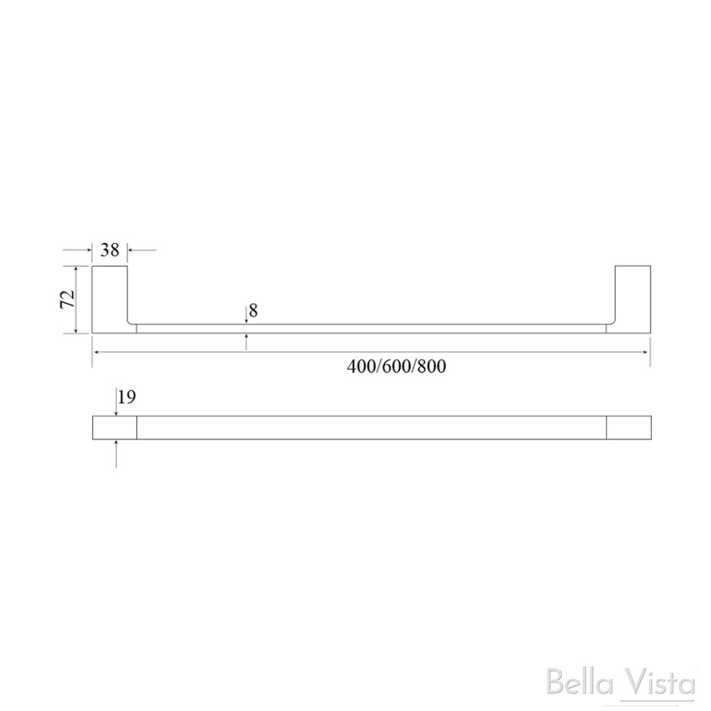 Bella Vista Milos Single Towel Rail