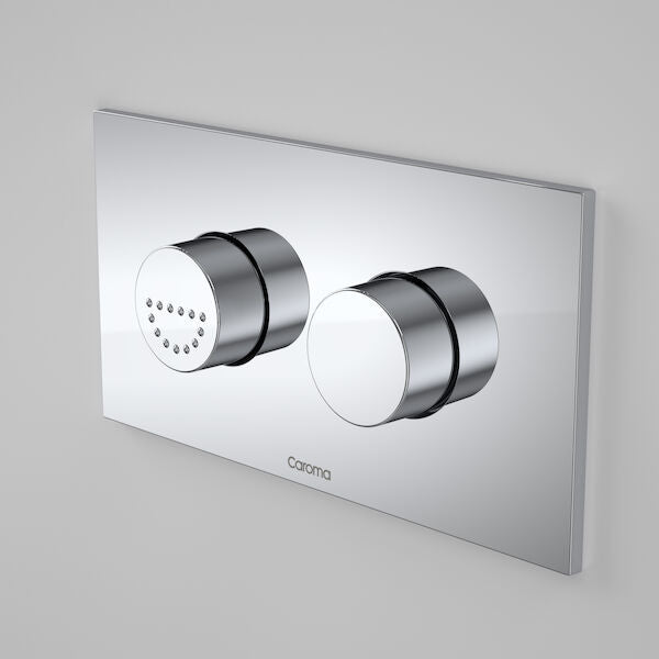 Caroma Invisi Series II® Round Dual Flush Plate & Raised Care Buttons (Plastic)