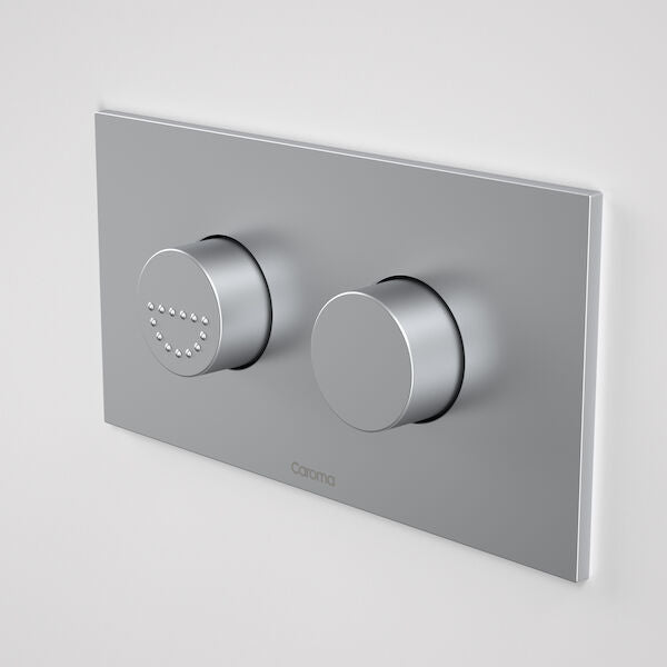 Caroma Invisi Series II® Round Dual Flush Plate & Raised Care Buttons (Plastic)