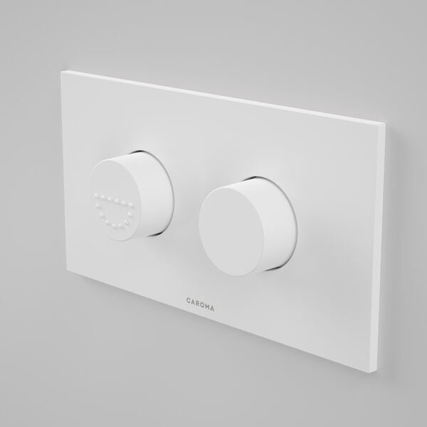 Caroma Invisi Series II® Round Dual Flush Plate & Raised Care Buttons (Plastic)