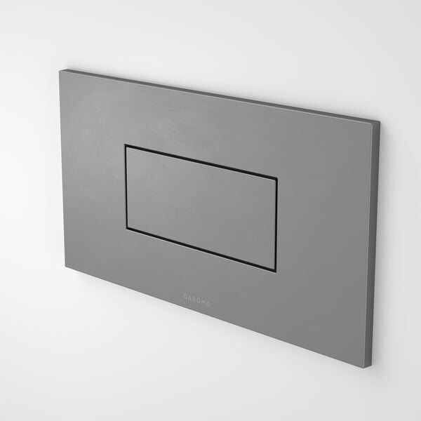 Caroma Invisi Series II® Rectangle Metal Single Flush Plate and Buttons
