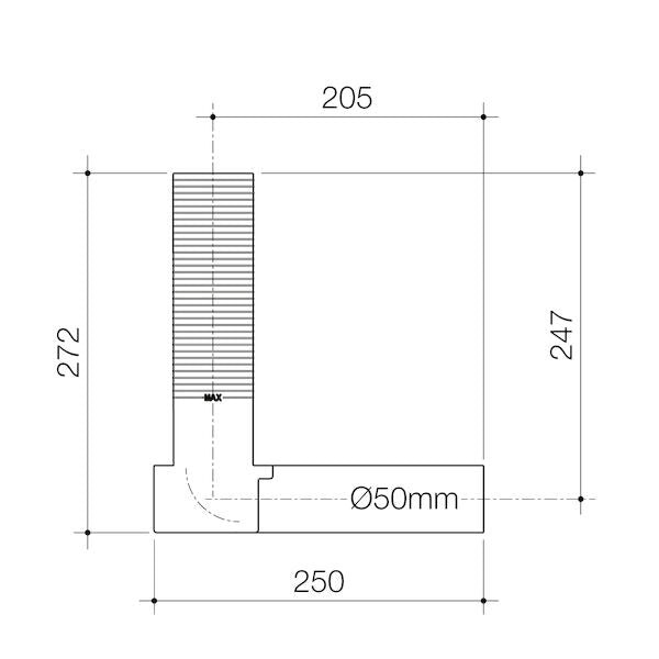 Caroma INVISI 2 FLUSHPIPE TALL