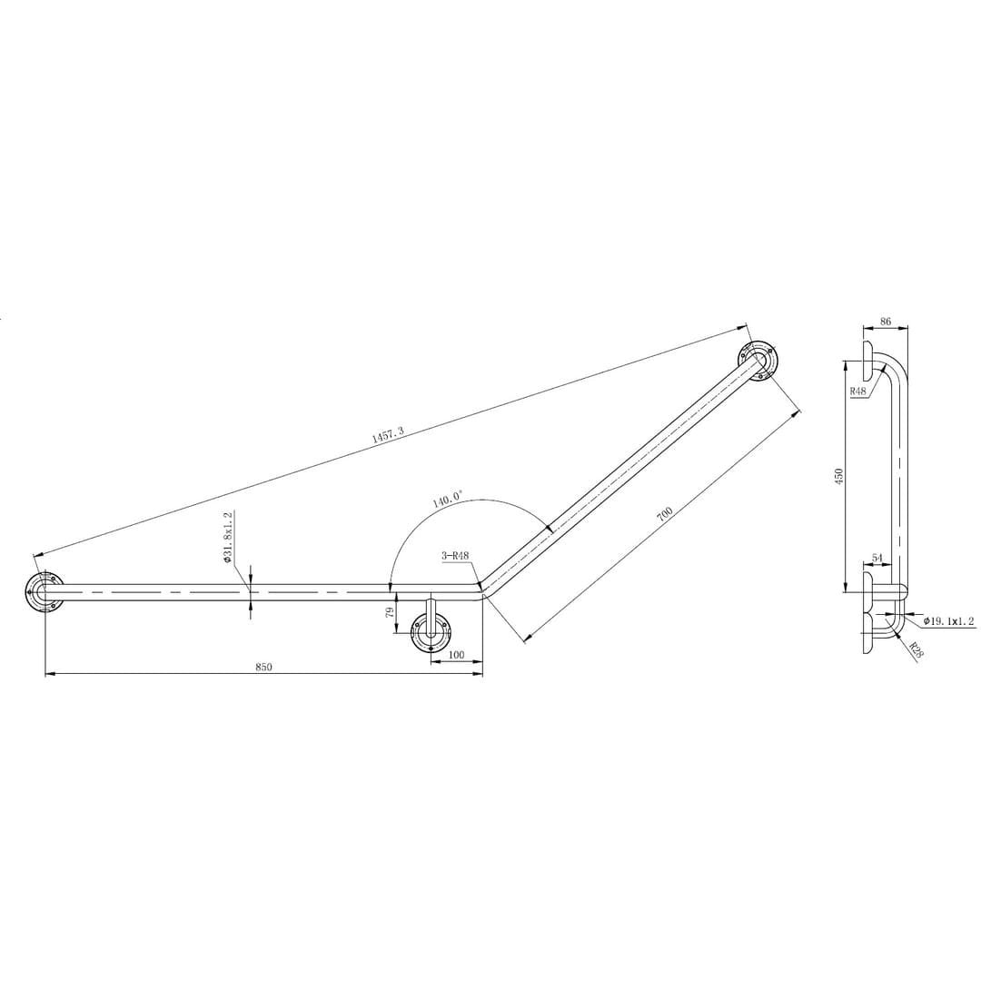 TP GRAB 857R - Blue Bathware