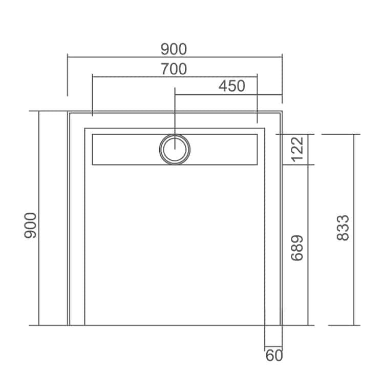 Shower Base SB-MC9090 & SB-MC1290 - Blue Bathware