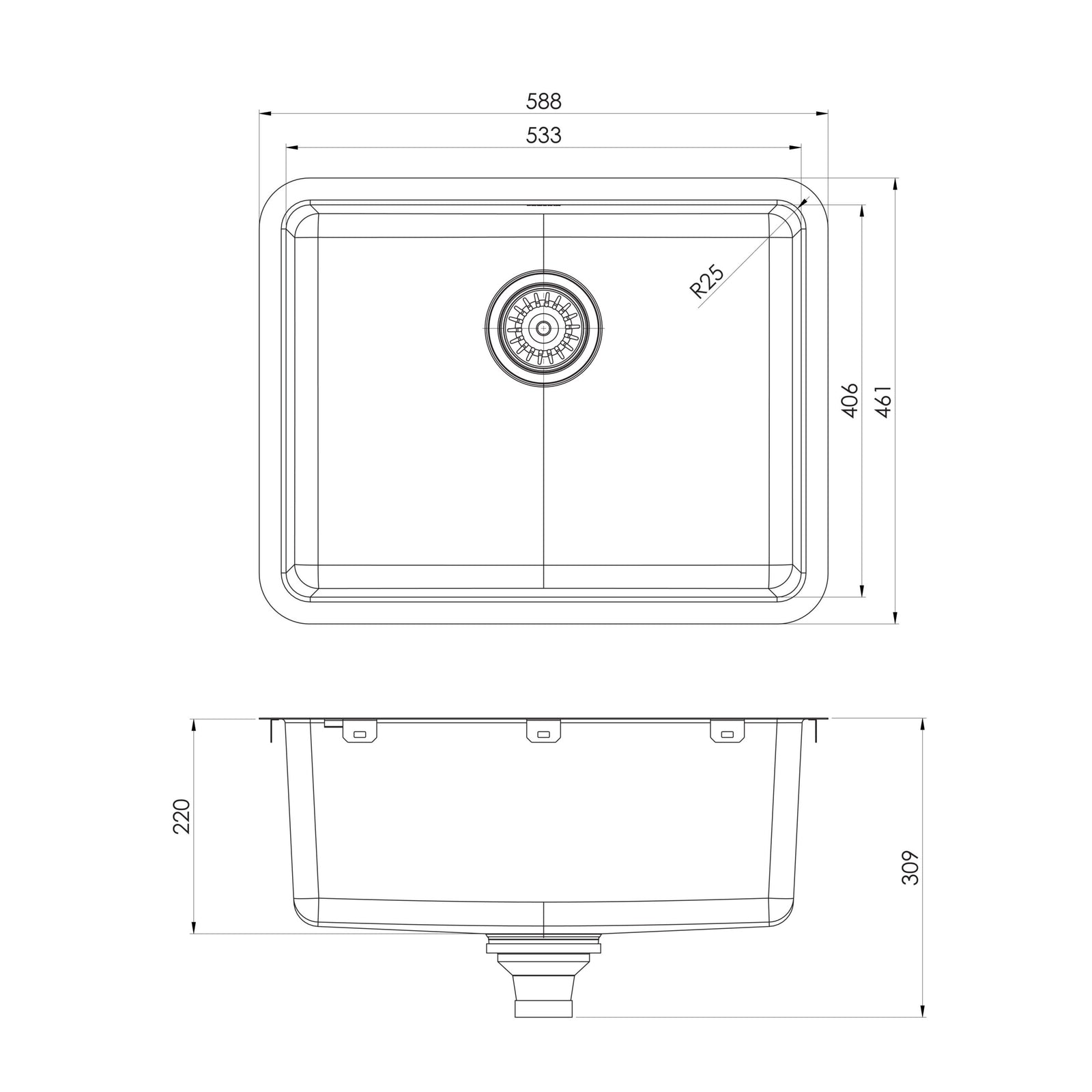 Phoenix 2000 Series Large Single Bowl Sink