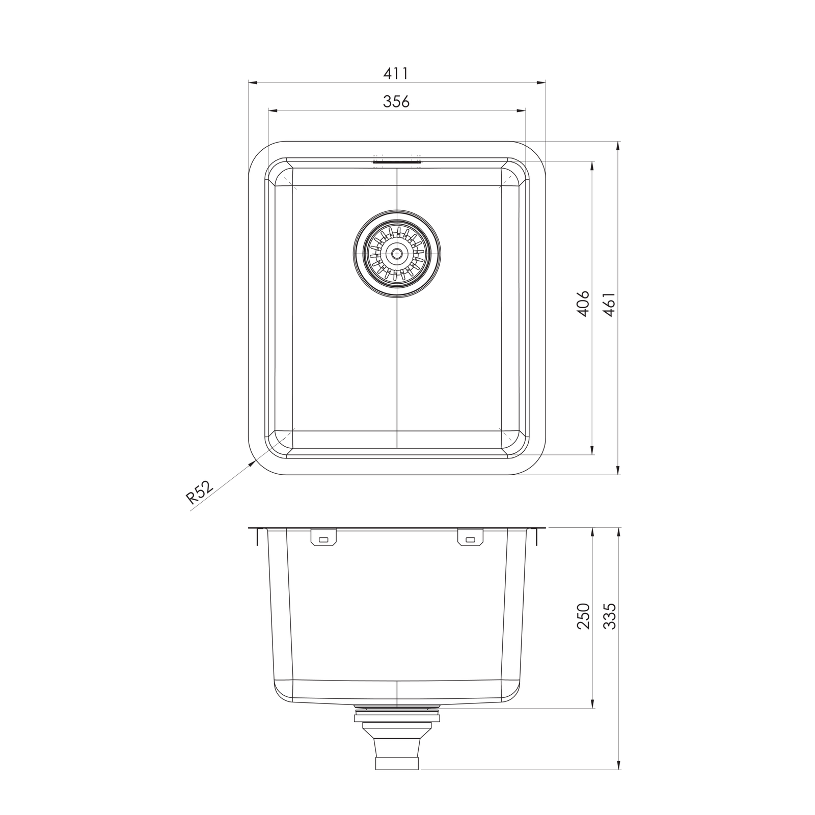 Phoenix 2000 Series Laundry Sink with Overflow