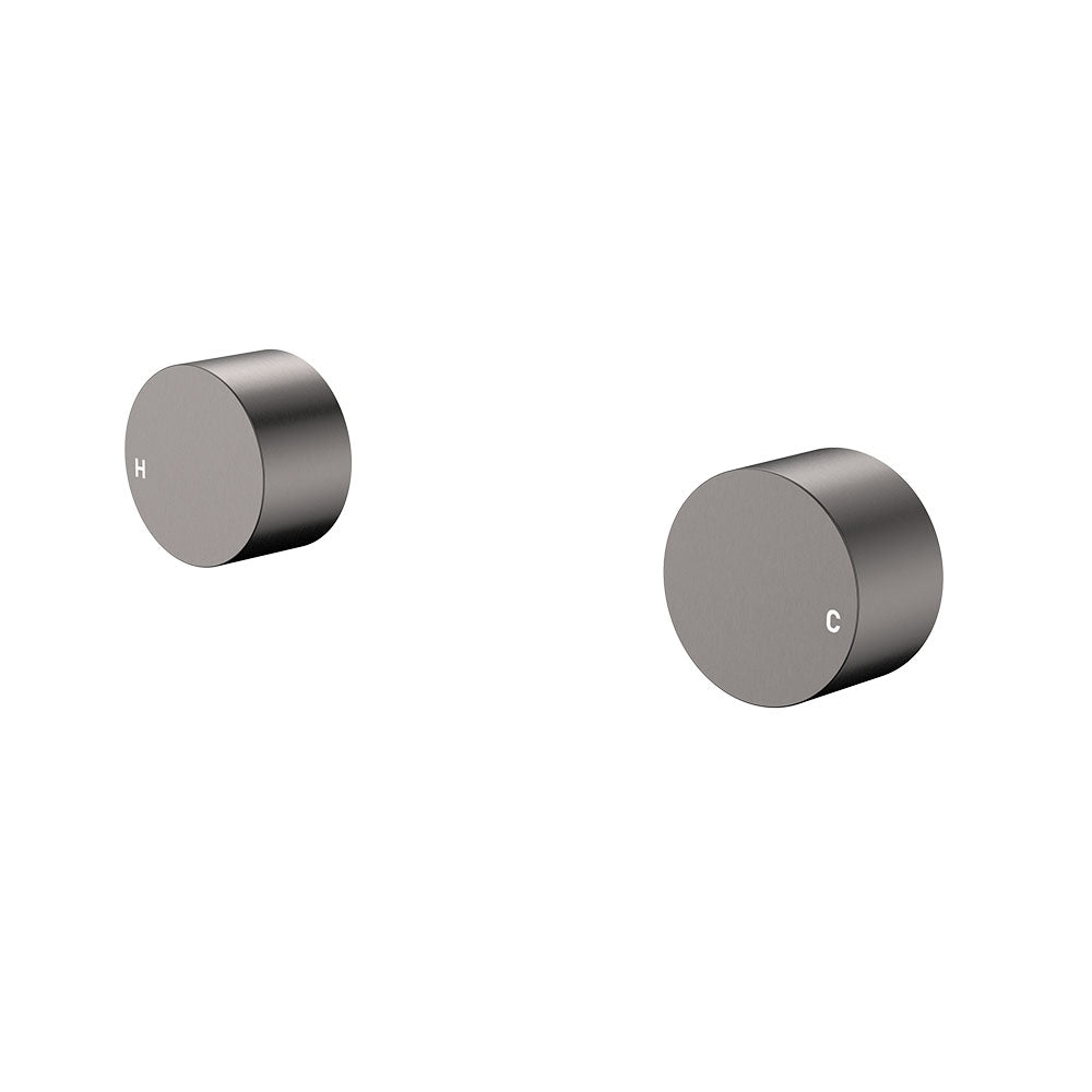Kaya Round Wall Taps - Gun Metal