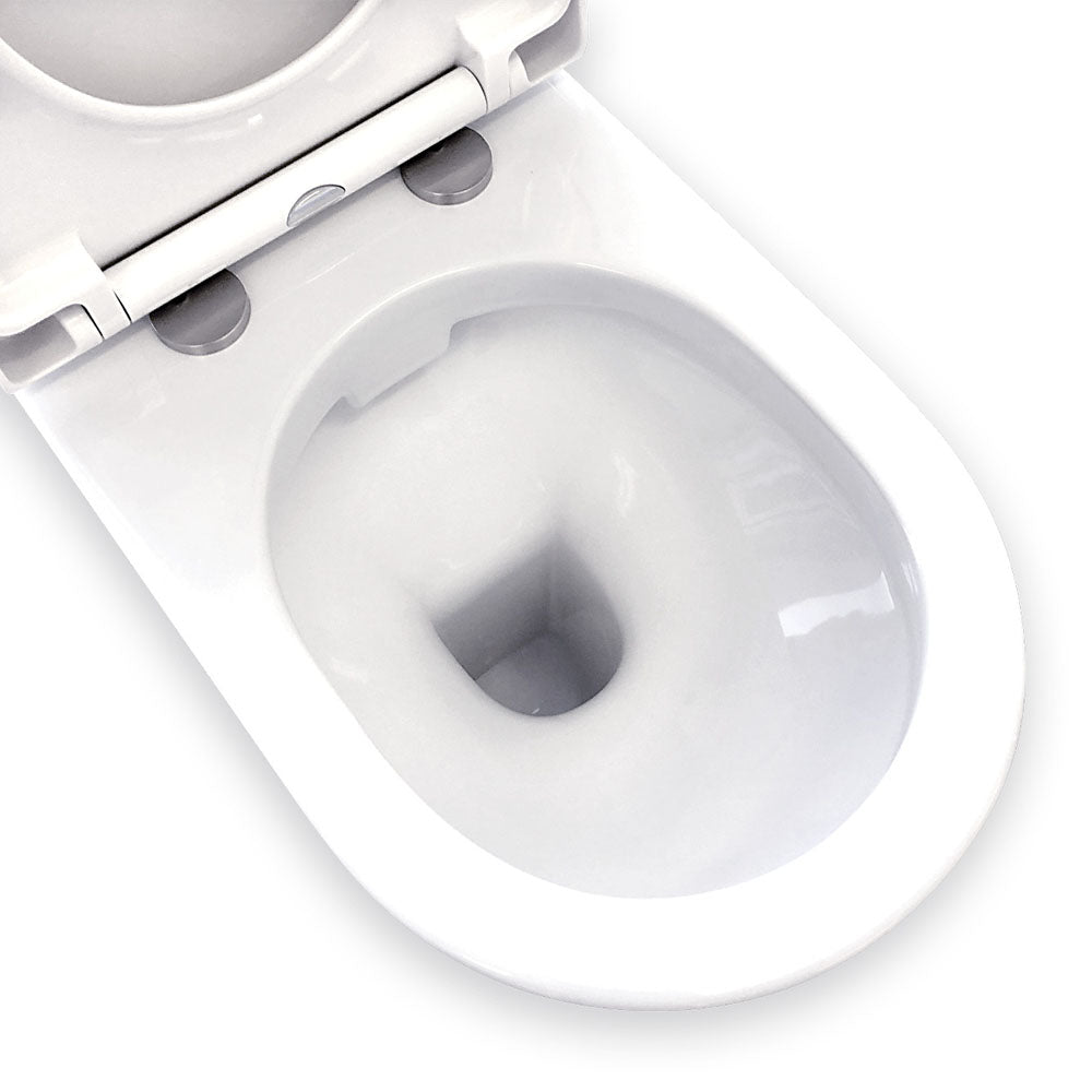 Fienza RAK Resort Back-to-Wall Toilet Suite, Gloss White with Bottom Inlet