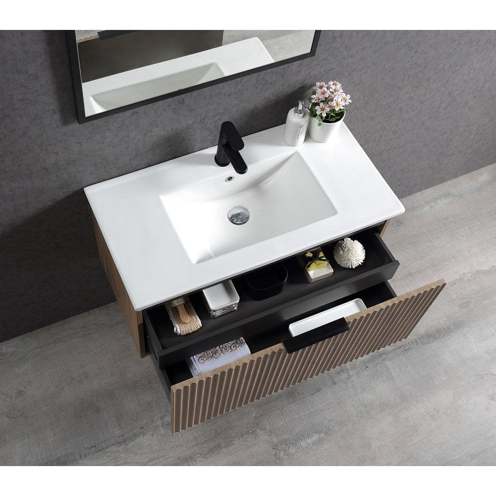 VIVO Wall Hung Vanity - Blue Bathware