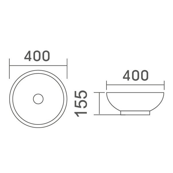 ETERNAL Above Counter Basin WB 4030 - Blue Bathware
