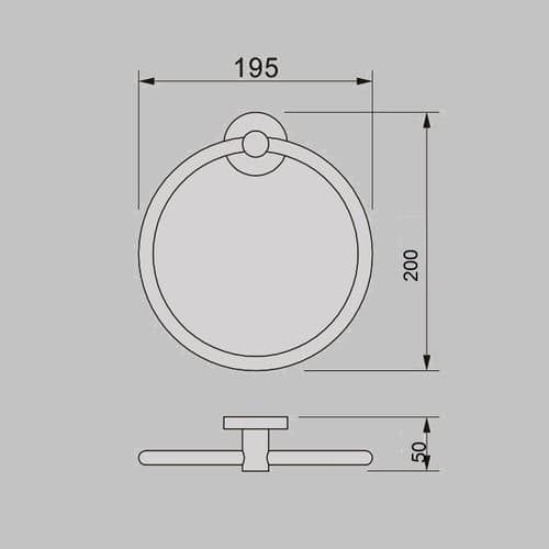 TIARA Towel Ring - Blue Bathware