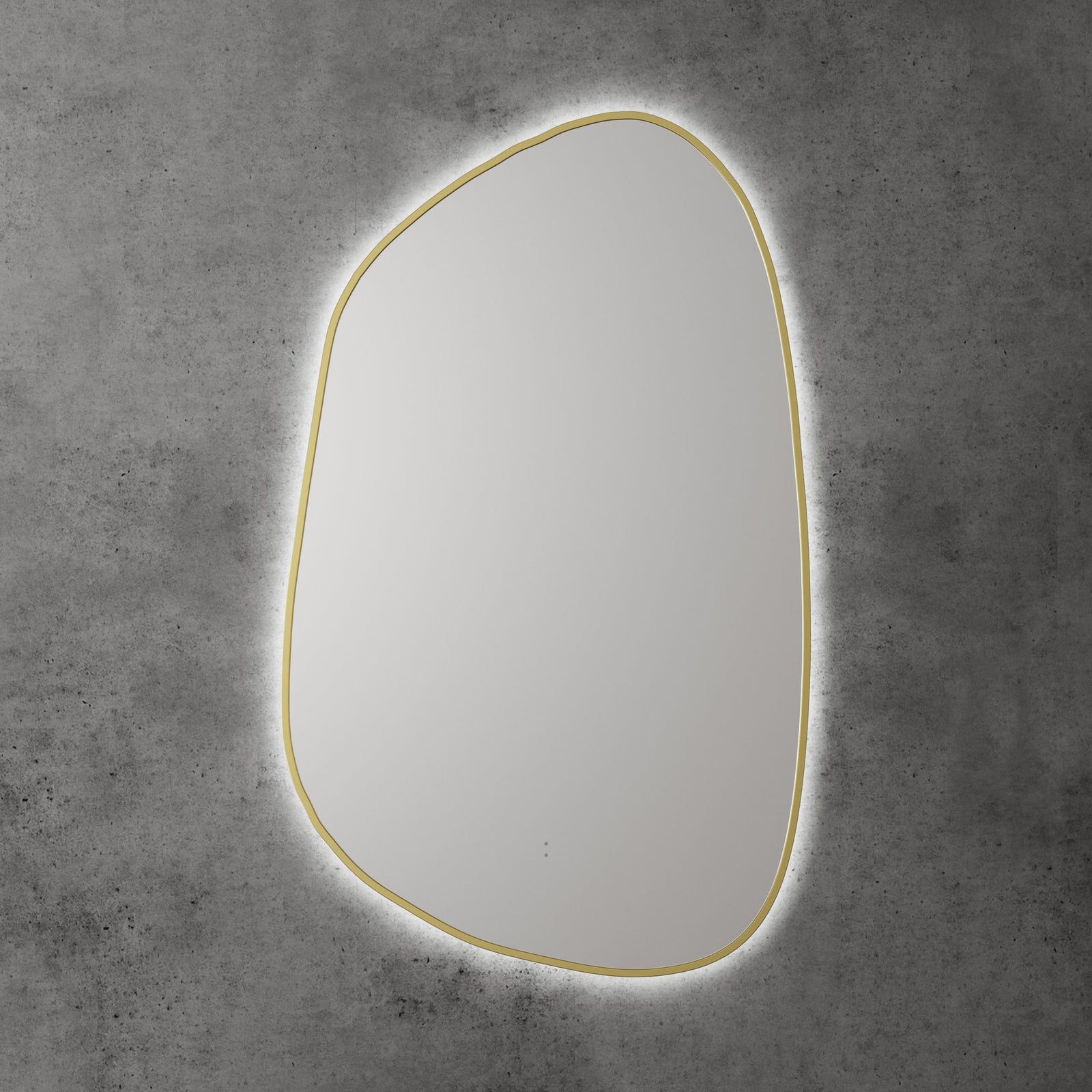 Aulic Tarcoola Asymmetric LED Mirror 550 x 900mm Brushed Gold