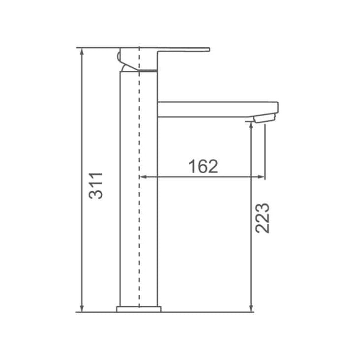 ACQUA Tower Mixer WT 9106H - Blue Bathware