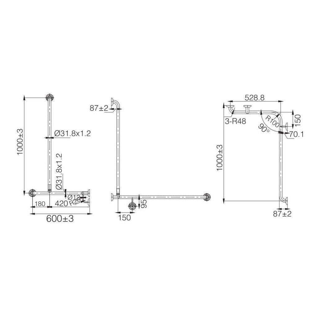 TPG22L - Blue Bathware