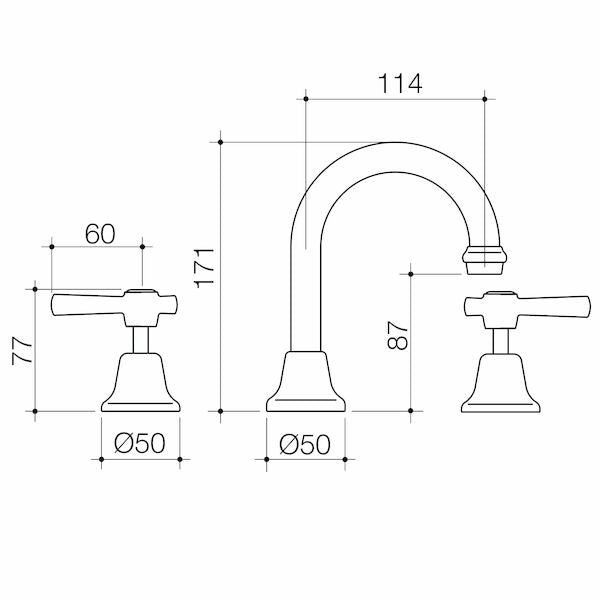 Caroma Caravelle Lever Basin Set (Lead Free)