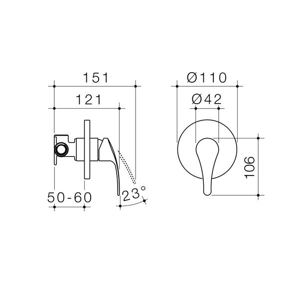 Stylus Verdi Bath/Shower Mixer