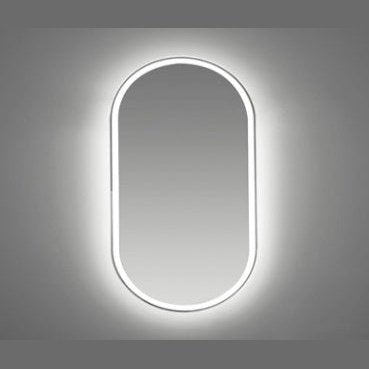 450mm ECLIPSE Oval LED Mirror - Blue Bathware