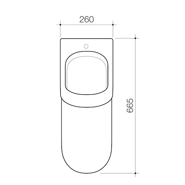 Caroma CUBE 0.8L URINAL with GERMGARD®