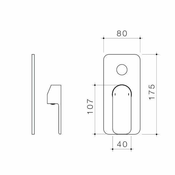 Caroma Luna Bath/Shower Mixer with Diverter Trim Kit