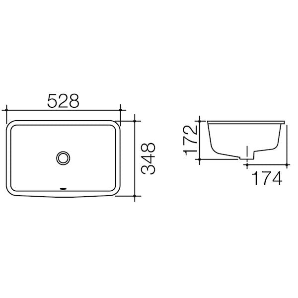 Caroma Cube 500 Basin - 0TH