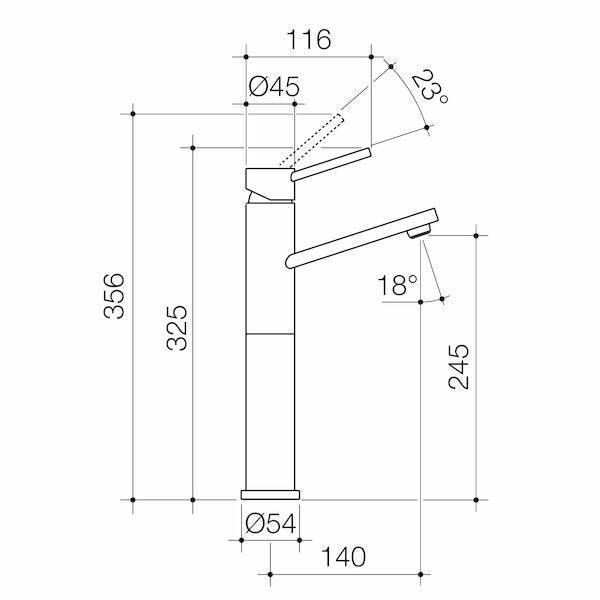 Dorf VILLA TOWER BASIN MIXER - Lead Free