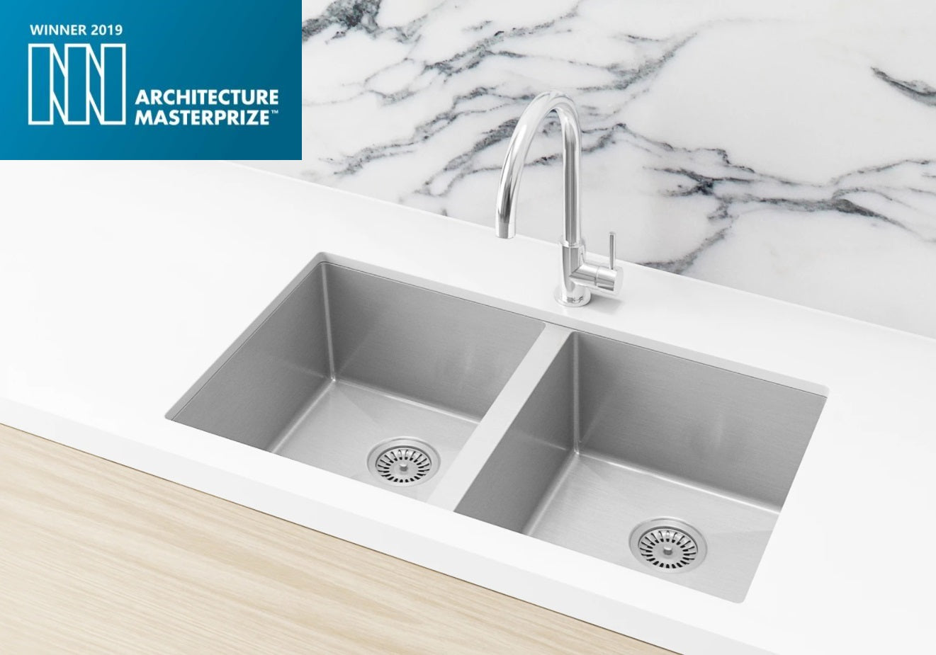 Meir Kitchen Sink Double Bowl 760 x 440