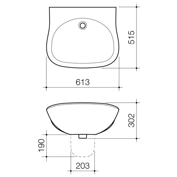 Caroma Medical Wall Basin II - GermGard - COMING SOON