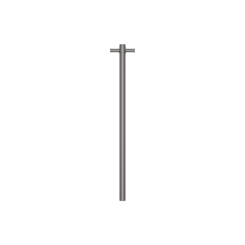 Isabella Vertical Heated Towel Rail, 100 x 900mm, Gun Metal