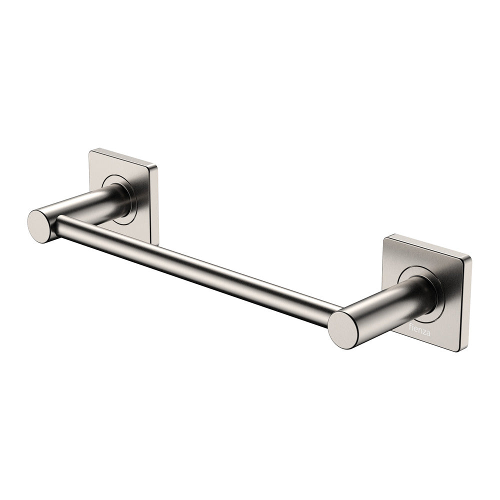 Fienza Sansa Single Towel Rail, 300mm - Brushed Nickel