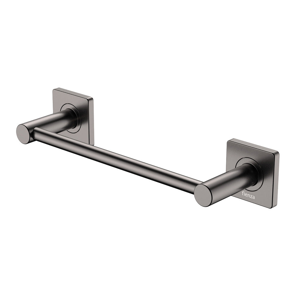 Fienza Sansa Single Towel Rail, 300mm - Gun Metal