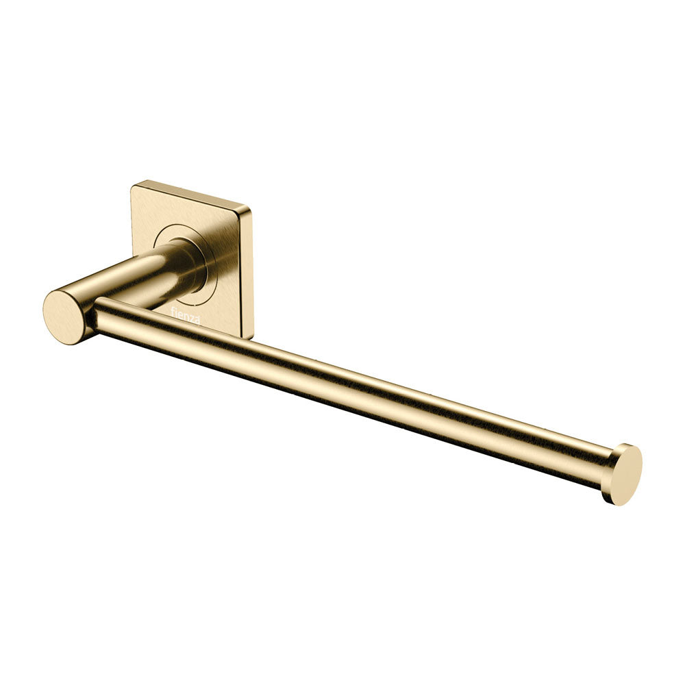 Fienza Sansa Hand Towel Rail / Toilet Roll Holder - Urban Brass