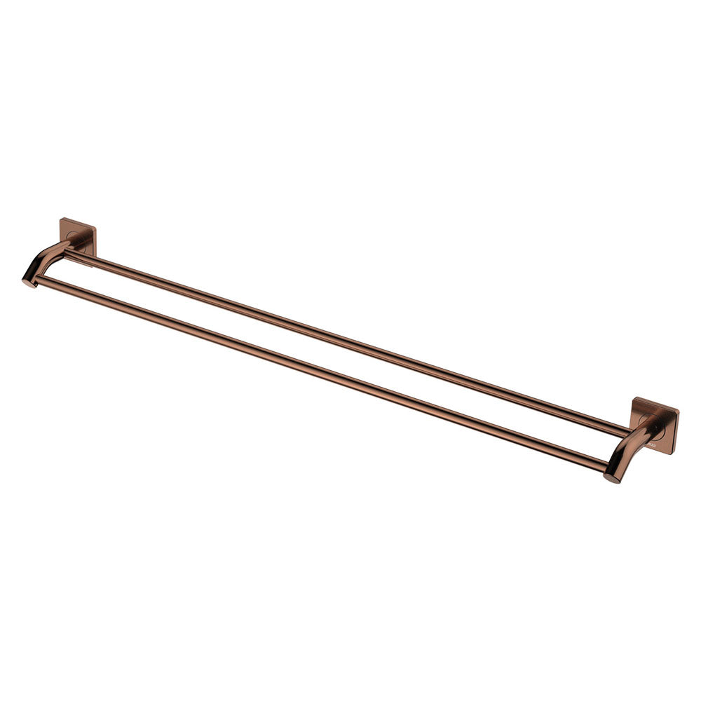 Fienza Sansa Double Towel Rail, 900mm - Brushed Copper